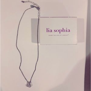 Lia Sophia heart necklace with stones